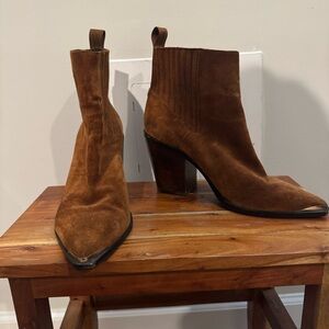 Kenneth Cole Tan Suede Heeled Boots